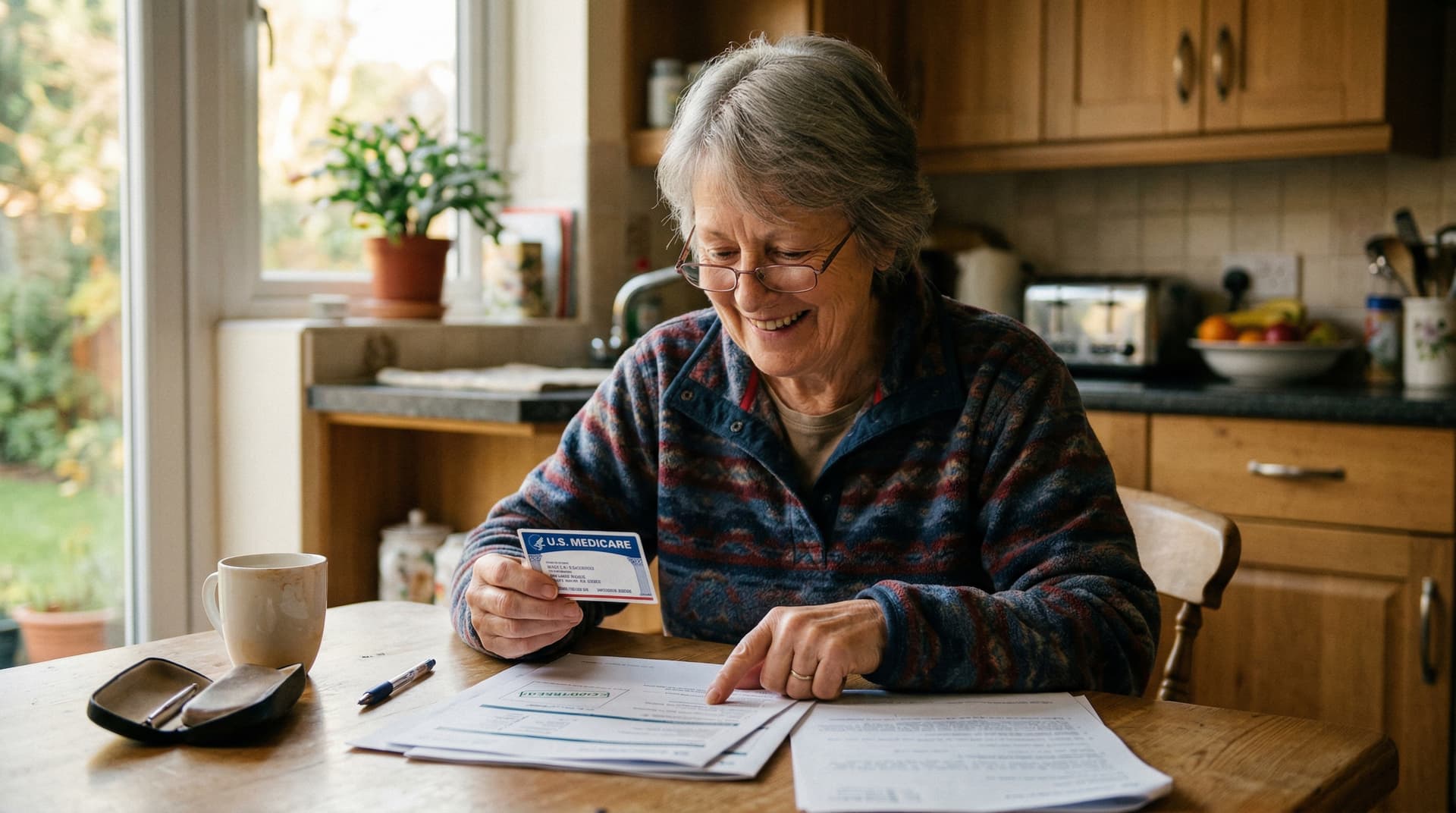 Senior woman smiling while reviewing her Medicare GLP-1 coverage